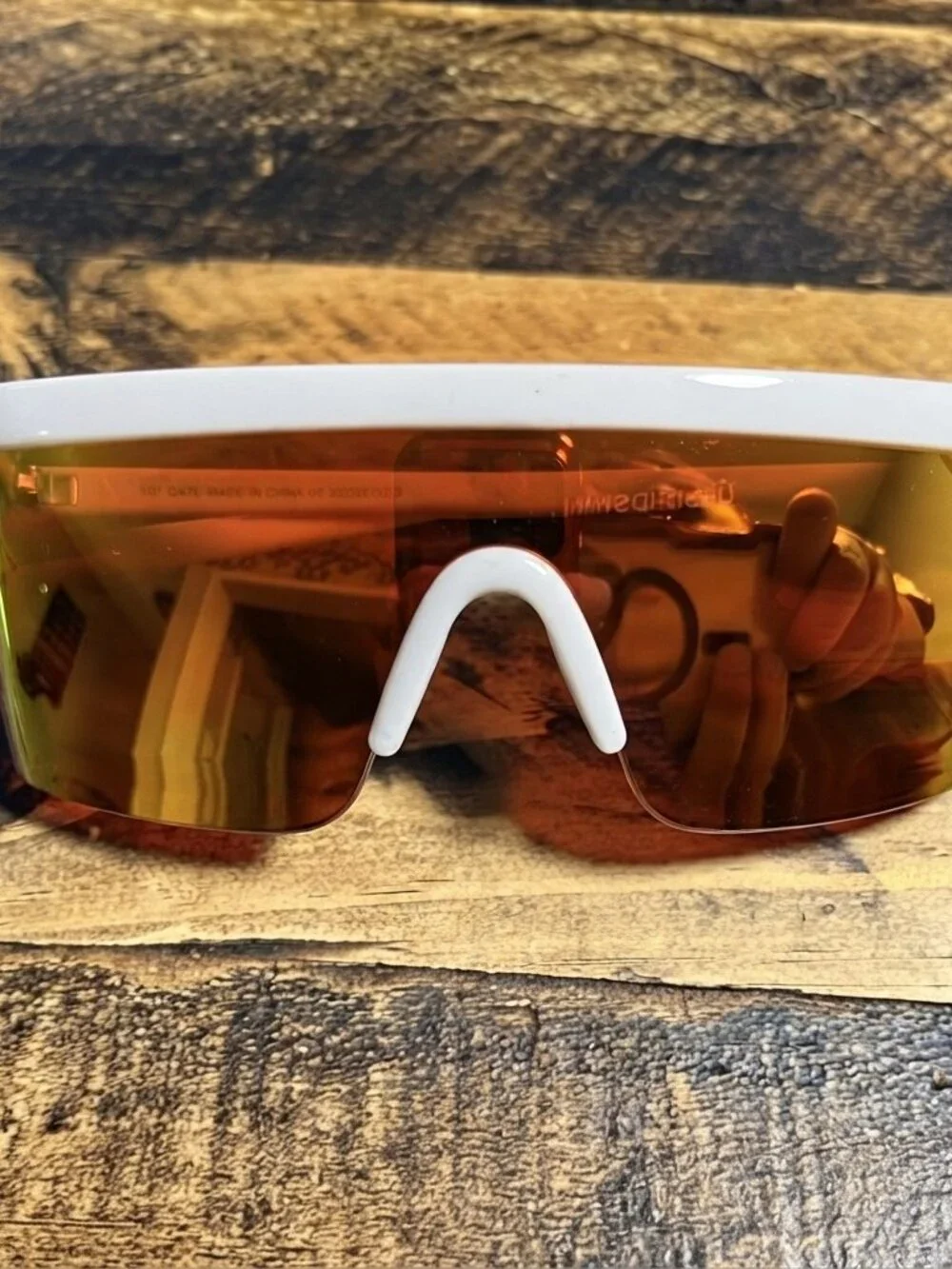 Tipsy Elves Unisex Miami Ice White Mirrored Sunglasses In Hard Case Retro NEW